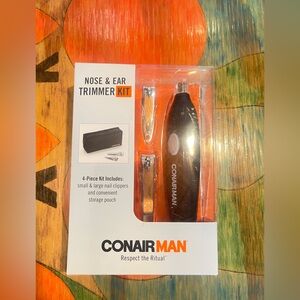 Conair Man Nose And Ear Trimmer 4 Piece Kit With Finger And Toe Nail Clippers St